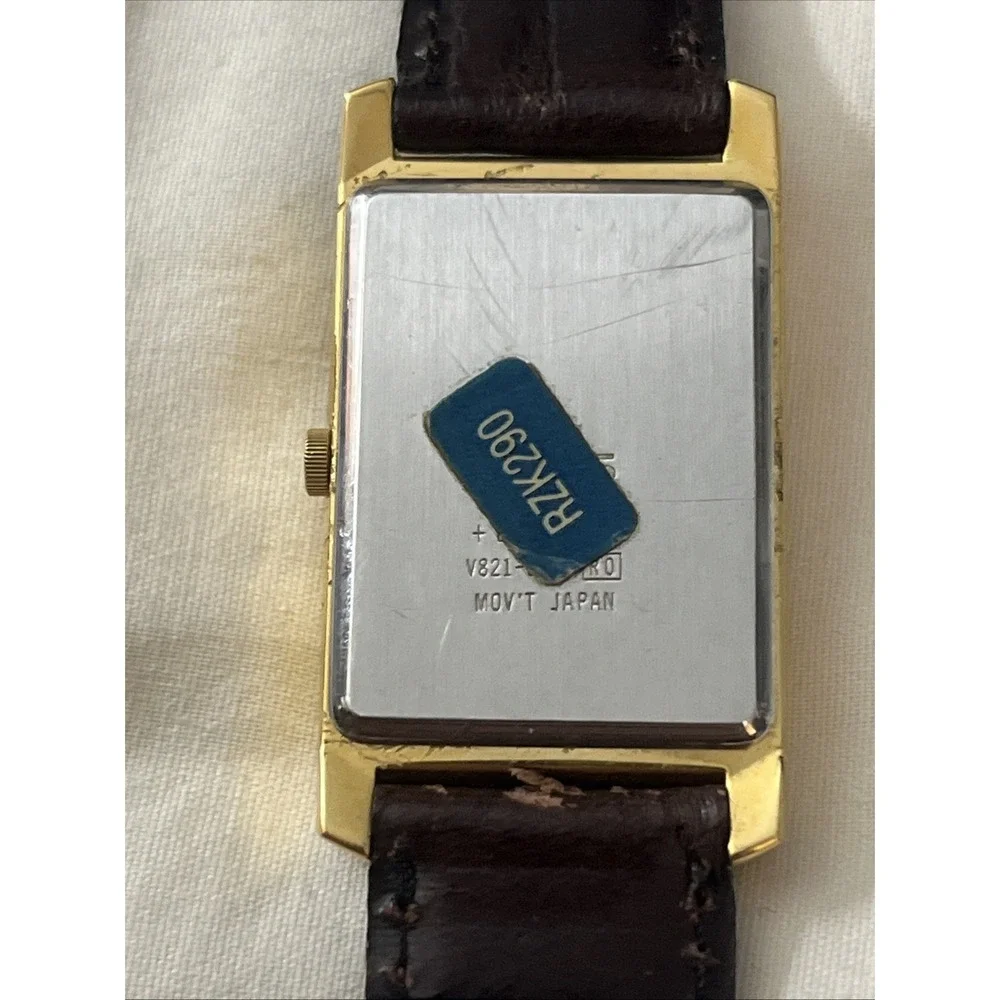Disney Mickey Mouse Lorus Watch Leather Band Works! Tested Needs Battery VTG‎